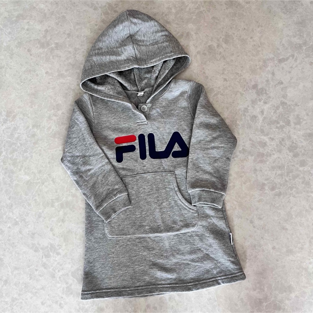 FILA(フィラ)のくま⭐︎様　フィラ　長袖ワンピース　95  裏起毛　　fila キッズ/ベビー/マタニティのキッズ服女の子用(90cm~)(ワンピース)の商品写真