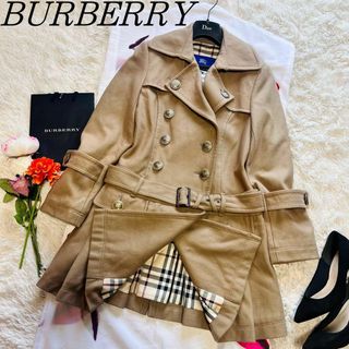 バーバリーブルーレーベル(BURBERRY BLUE LABEL)の【美品】BURBERRY BLUE LABEL ロングコート キャメル 38(ロングコート)