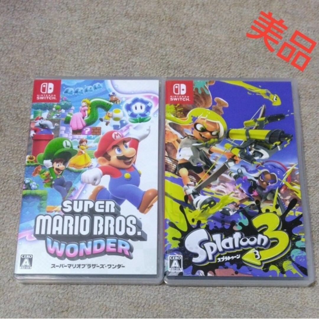 switchソフト　スーパーマリオブラザーズワンダー　スプラトゥーン3