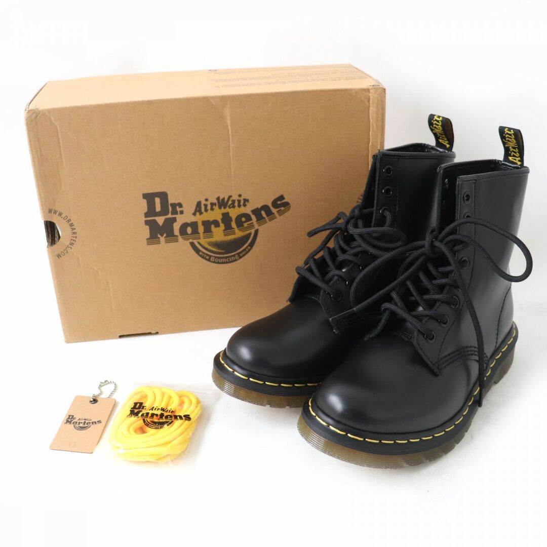 未使用品☆Dr. Martens ドクターマーチン 1460 8ホール レースアップ レザー ブーツ ブラック 黒 UK4 レディース 替え紐・箱付き