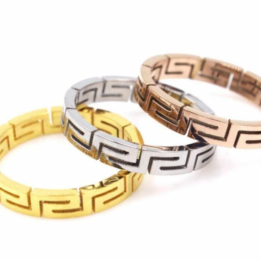 グレカ デザイン リング 指輪 ゴールド 11号  ユニセックス  新品 レディースのアクセサリー(リング(指輪))の商品写真