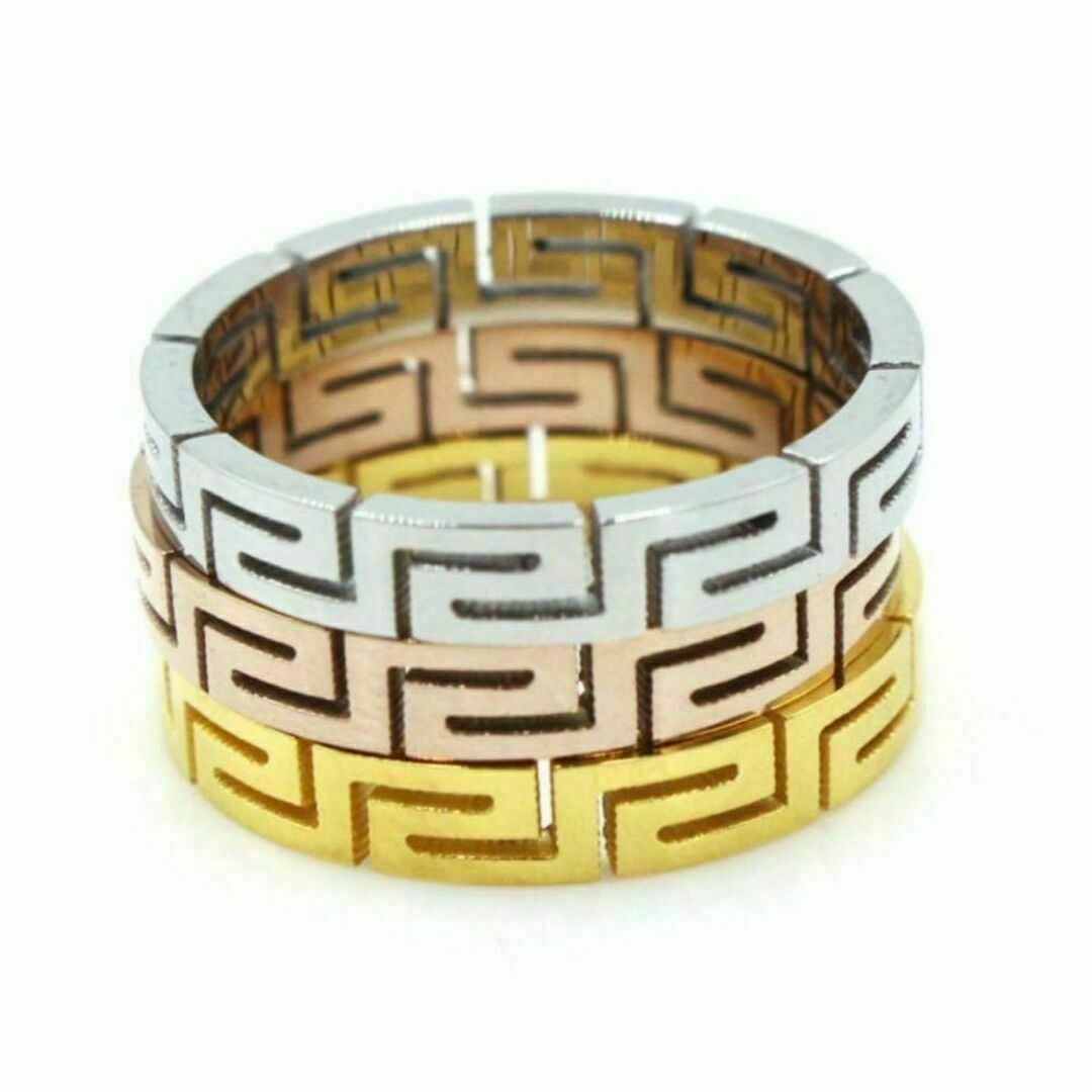 グレカ デザイン リング 指輪 ゴールド 23号 ユニセックス 新品 レディースのアクセサリー(リング(指輪))の商品写真