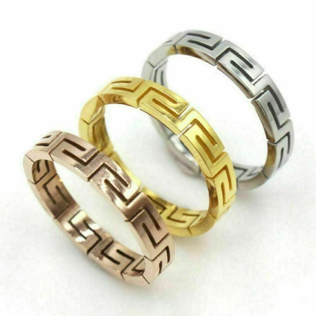 グレカ デザイン リング 指輪 ゴールド 26号 ユニセックス 新品 レディースのアクセサリー(リング(指輪))の商品写真