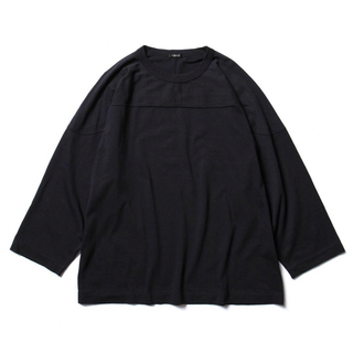 コモリ(COMOLI)のCOMOLI 22aw フットボールTシャツ ネイビー サイズ3(Tシャツ/カットソー(七分/長袖))