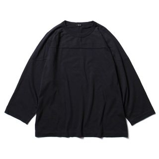 コモリ(COMOLI)のCOMOLI 22aw フットボールTシャツ ネイビー サイズ3(Tシャツ/カットソー(七分/長袖))