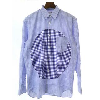 COMME des GARCONS SHIRTコムデギャルソンシャツ フランス製 背面パッチワーク切替チェックシャツ【MSHA68353】