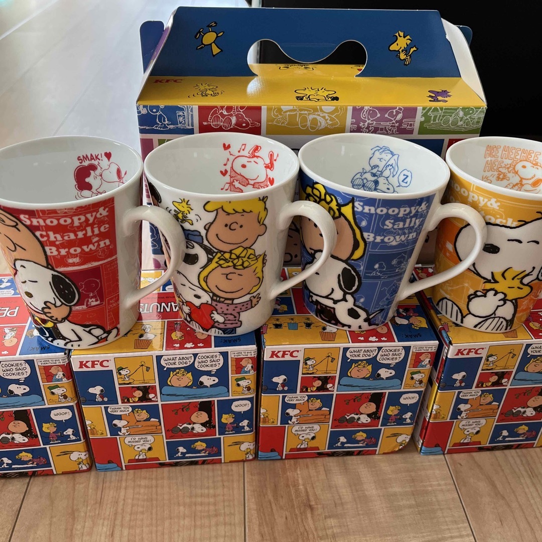 SNOOPY(スヌーピー)のSNOOPYトールマグ4点 エンタメ/ホビーのコレクション(その他)の商品写真