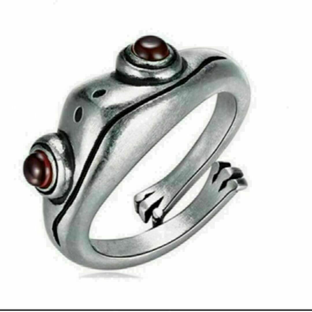 カエル リング 指輪 フリーサイズ silver 925 幸運 レディースのアクセサリー(リング(指輪))の商品写真