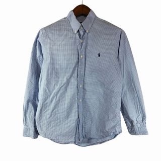 ポロラルフローレン(POLO RALPH LAUREN)のPolo by Ralph Lauren ラルフローレン ボタンダウン チェック 長袖シャツ アメカジ  カジュアル ブルー (メンズ L) 中古 古着 P0639(シャツ)