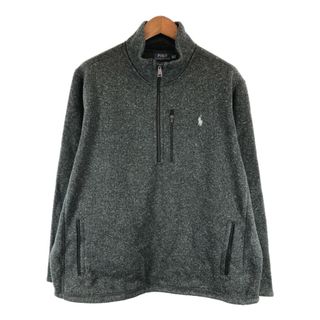 ポロラルフローレン(POLO RALPH LAUREN)のPolo by Ralph Lauren ポロ ラルフローレン ハーフジップ フリースジャケット 大きいサイズ ブラック (メンズ XXL) 中古 古着 P0665(その他)