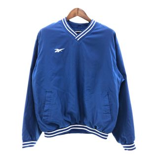 リーボック(Reebok)のReebok リーボック ロゴ プルオーバー ジャケット スポーツ ブルー (メンズ M) 中古 古着 P0681(その他)