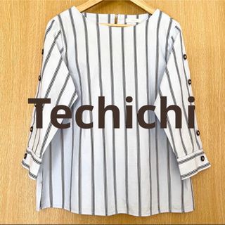 テチチ(Techichi)のTechichi テチチ 7分丈 水色 ストライプ ブラウス(シャツ/ブラウス(長袖/七分))