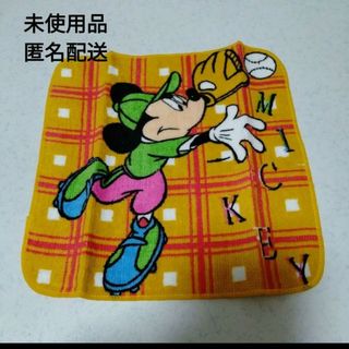 ディズニー(Disney)の未使用品　ミッキー　タオルハンカチ　コットン100%　野球　ベースボール(その他)