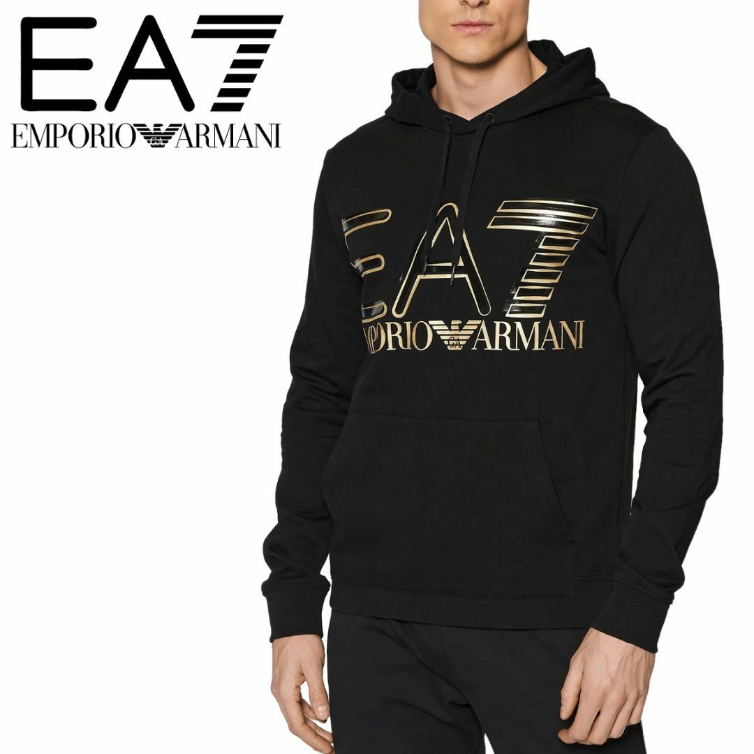 7 EMPORIO ARMANI EA7 ブラック パーカー size XL | フリマアプリ ラクマ