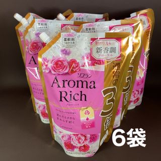 ライオン(LION)のアロマリッチ　フローラルブーケアロマ　キャサリン　3倍　1,200ml 6袋(洗剤/柔軟剤)