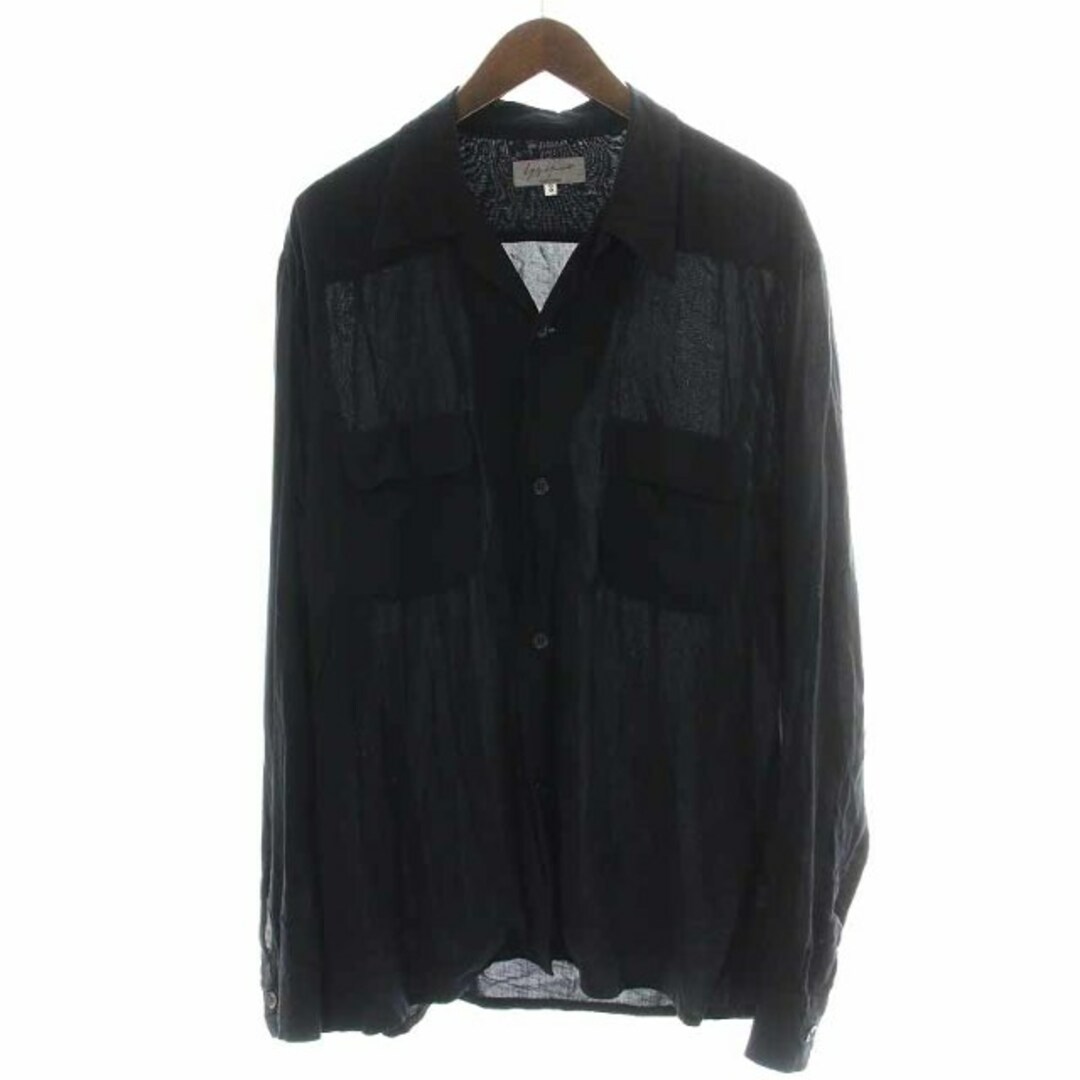 YOHJI YAMAMOTO POUR HOMME オープンカラーシャツ 2 黒の通販 by