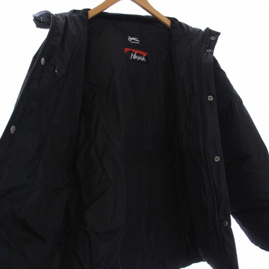 DENHAM(デンハム)のDENHAM NANGA ダウンジャケット スタンドカラー ロゴ刺繍 L 黒 メンズのジャケット/アウター(ダウンジャケット)の商品写真