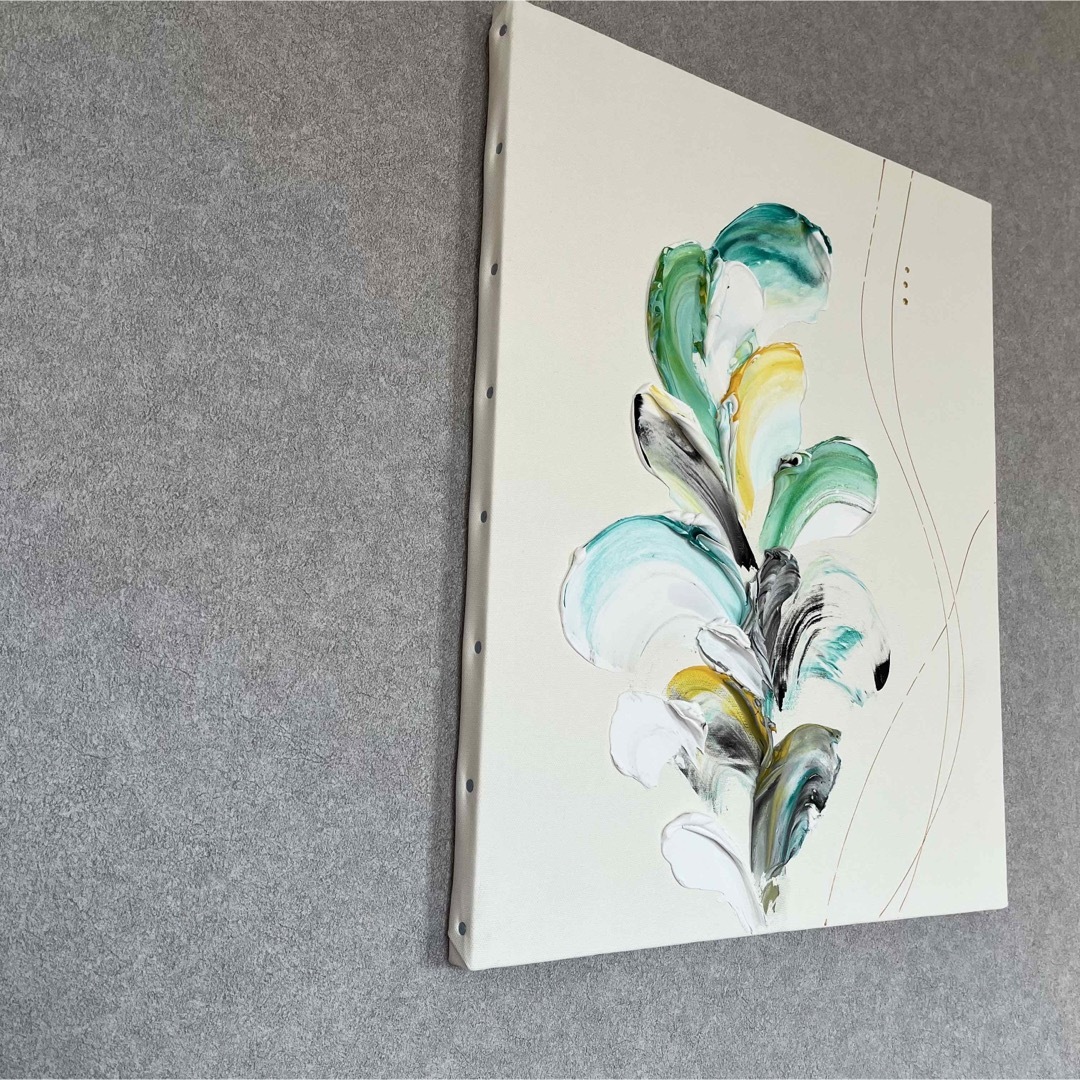 現代アート 45.5×38㎝ 花 大きめ テクスチャーアート アートパネル 現代アート 45.5×38㎝ 花 大きめ テクスチャーアート アートパネル