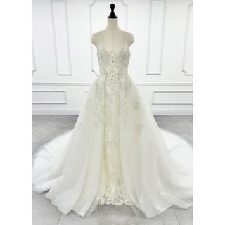 PRONOVIAS プロノビアス ABRIL Aライン ウェディングドレス ホワイト(ウェディングドレス)