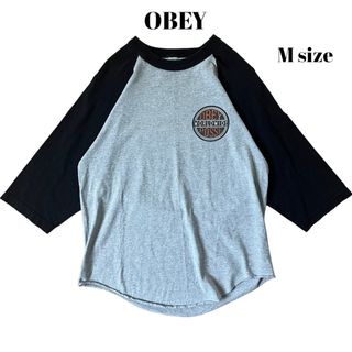 OBEY ラグランT 七分丈 ビッグロゴ