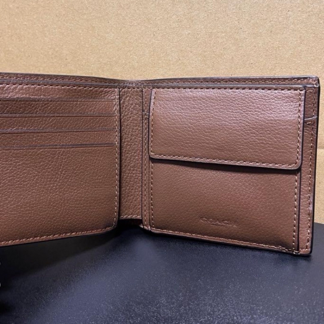 未使用_COACH(コーチ) 二つ折り財布 メンズ本革財布(色:ブラウン) 未使用_COACH(コーチ) 二つ折り財布 メンズ本革財布(色:ブラウン)