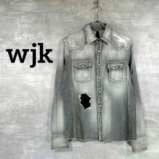 ダブルジェーケー(wjk)の『wjk』ダブルジェーケー (M) ダメージリペアデニムシャツ(シャツ)