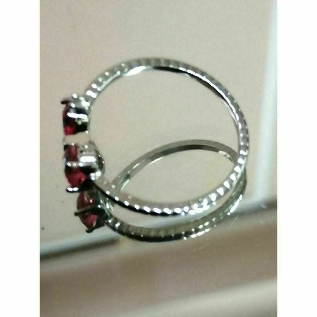 【A129】リング　メンズ　レディース　指輪　レッド　赤　リボン　20号 レディースのアクセサリー(リング(指輪))の商品写真