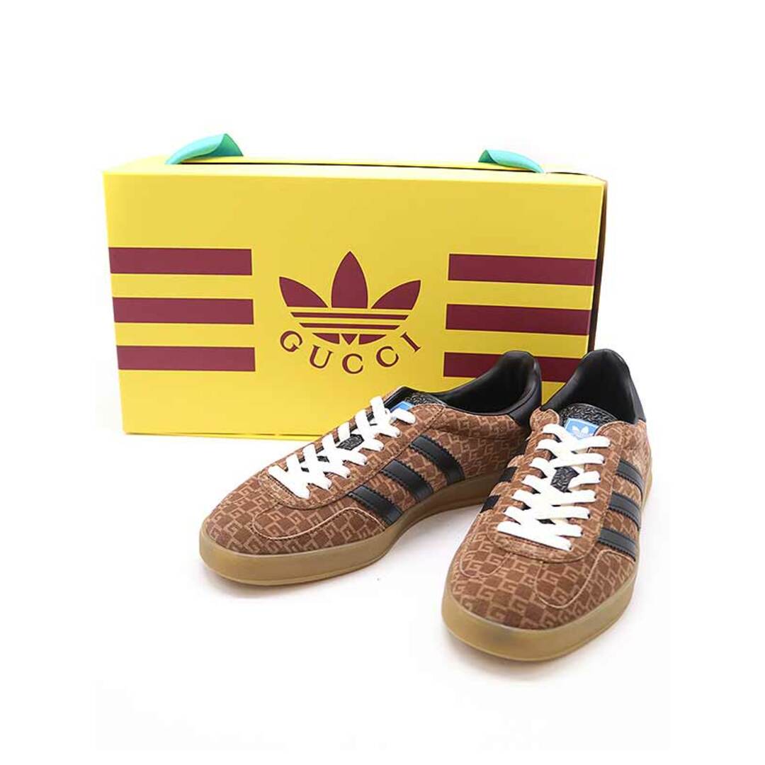 Gucci(グッチ)のGUCCI×adidas グッチ×アディダス 22AW Gazelle Square GG Monogram スニーカー ブラウン 25cm メンズの靴/シューズ(スニーカー)の商品写真