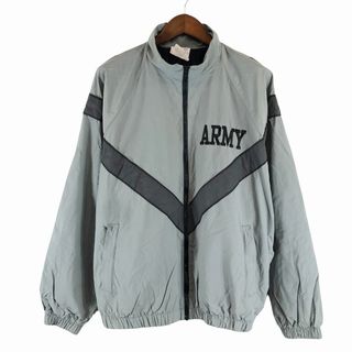 2000年代～  米軍実物 U.S.ARMY トレーニングジャケット ミリタリー グレー (メンズ XL-R) 中古 古着 P0733(その他)