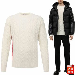 モンクレール(MONCLER)の送料無料 33 MONCLER クルーネック アルパカ混合 セーター 9C00008 M1211 size L(ニット/セーター)