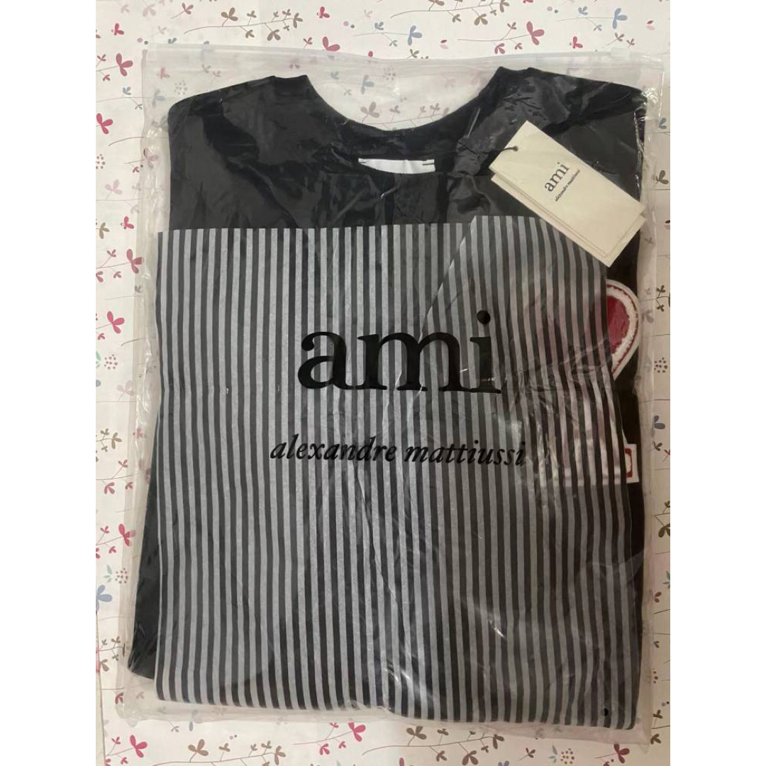 新品 AMI Paris スウェット トレーナー ブラック 男女共用 M