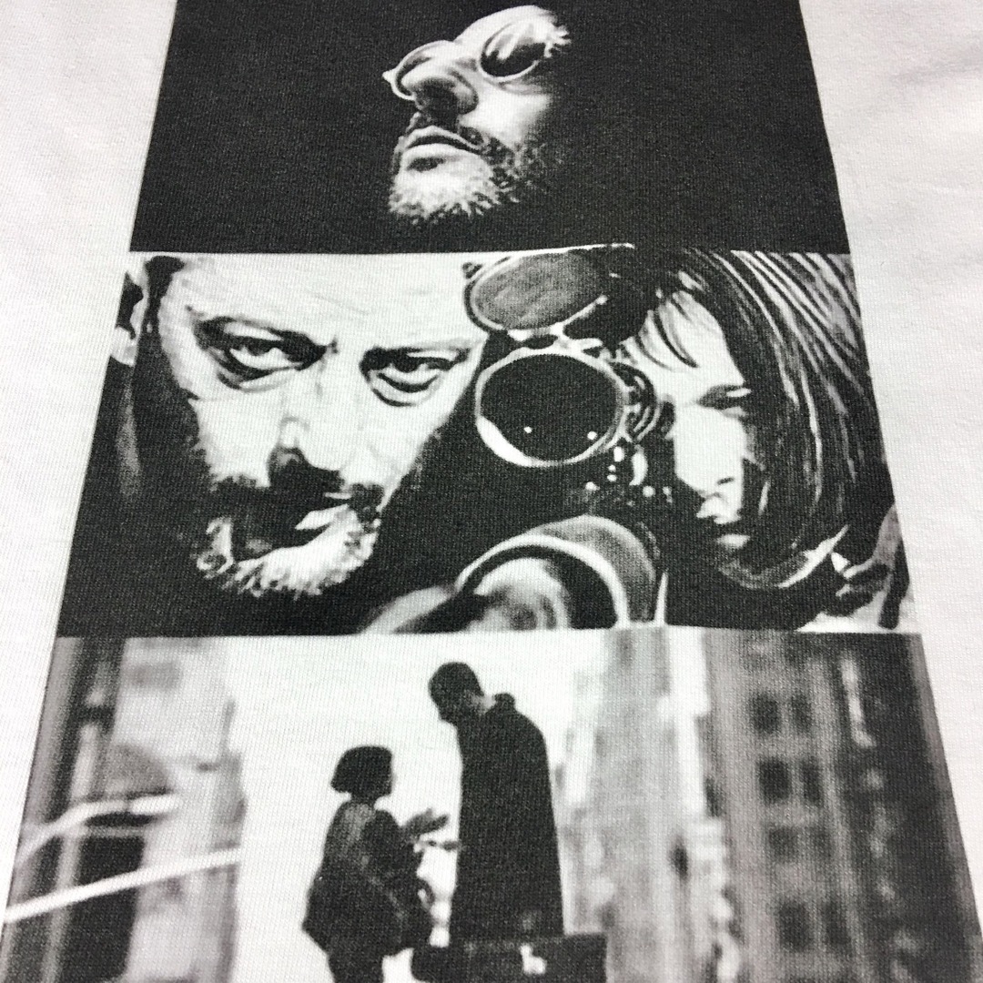 新品 LEON レオン マチルダ 殺し屋 映画ワンシーン モノクロ 白 Tシャツ メンズのトップス(Tシャツ/カットソー(半袖/袖なし))の商品写真