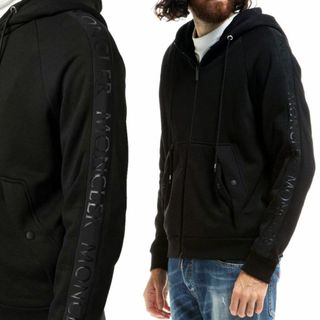 モンクレール(MONCLER)の送料無料 51 MONCLER ブラック ロゴ パーカー スウェット 8G00010 899FL size M(パーカー)