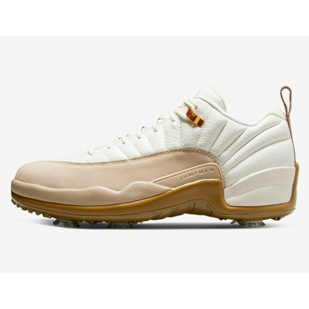 Jordan Brand（NIKE）(ジョーダン)のNIKEナイキAIRJORDAN12LOWGOLF Driftwood 25.5 スポーツ/アウトドアのゴルフ(シューズ)の商品写真