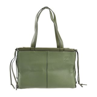 ロエベ(LOEWE)のLOEWE ロエベ  クッショントート スモール トートバッグ 309 12AA93   カーフレザー オリーブグリーン系   ショルダーバッグ 【本物保証】(トートバッグ)