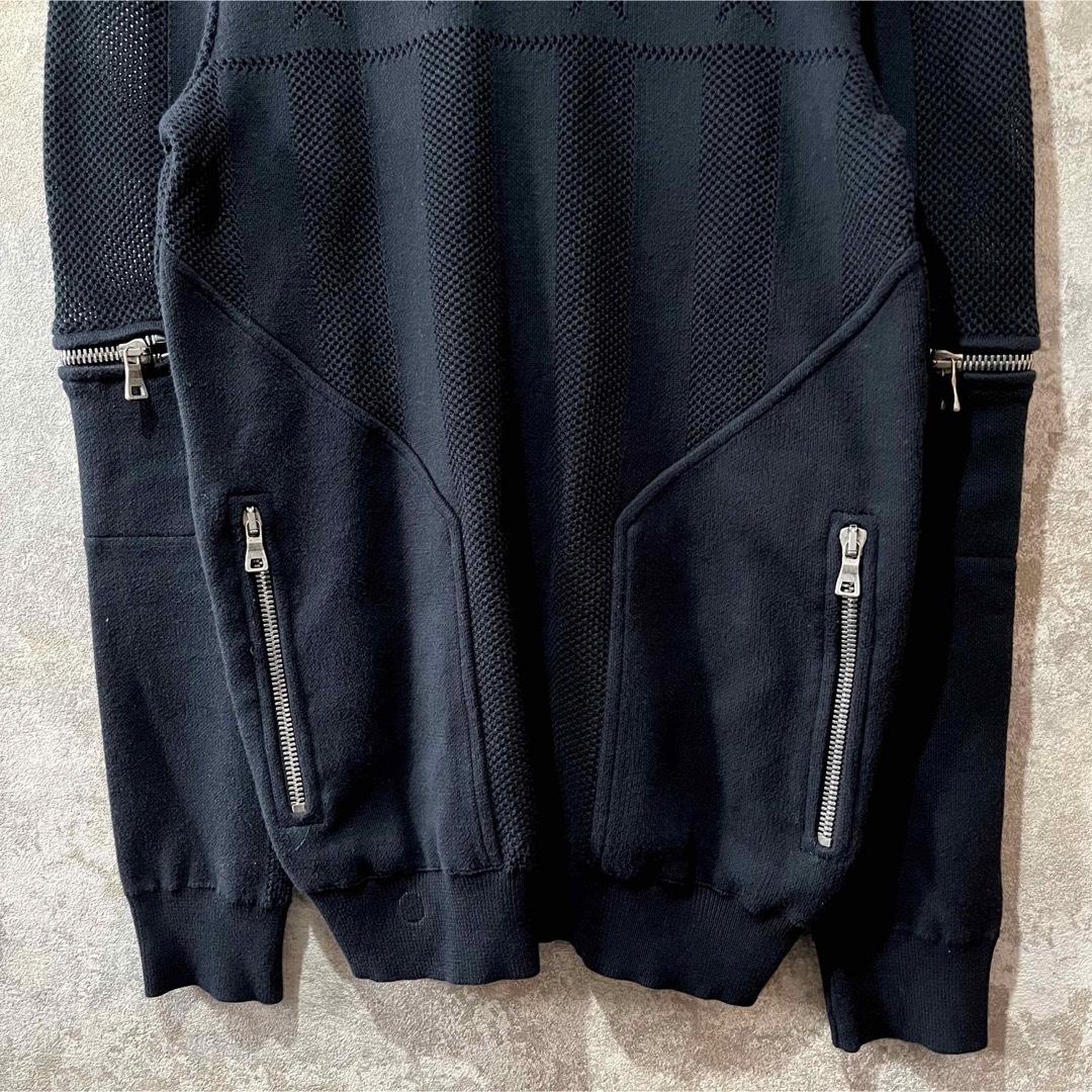 フランス製 BALMAIN バルマン スター ニット ジップ セーター フランス製 BALMAIN バルマン スター ニット ジップ セーター