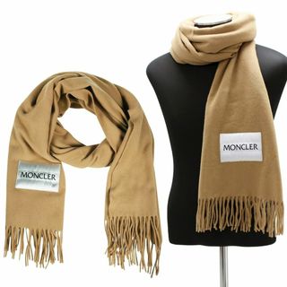 送料無料 141 MONCLER ベージュ SCIARPA ウール マフラー 3C00012 595MA 男女兼用