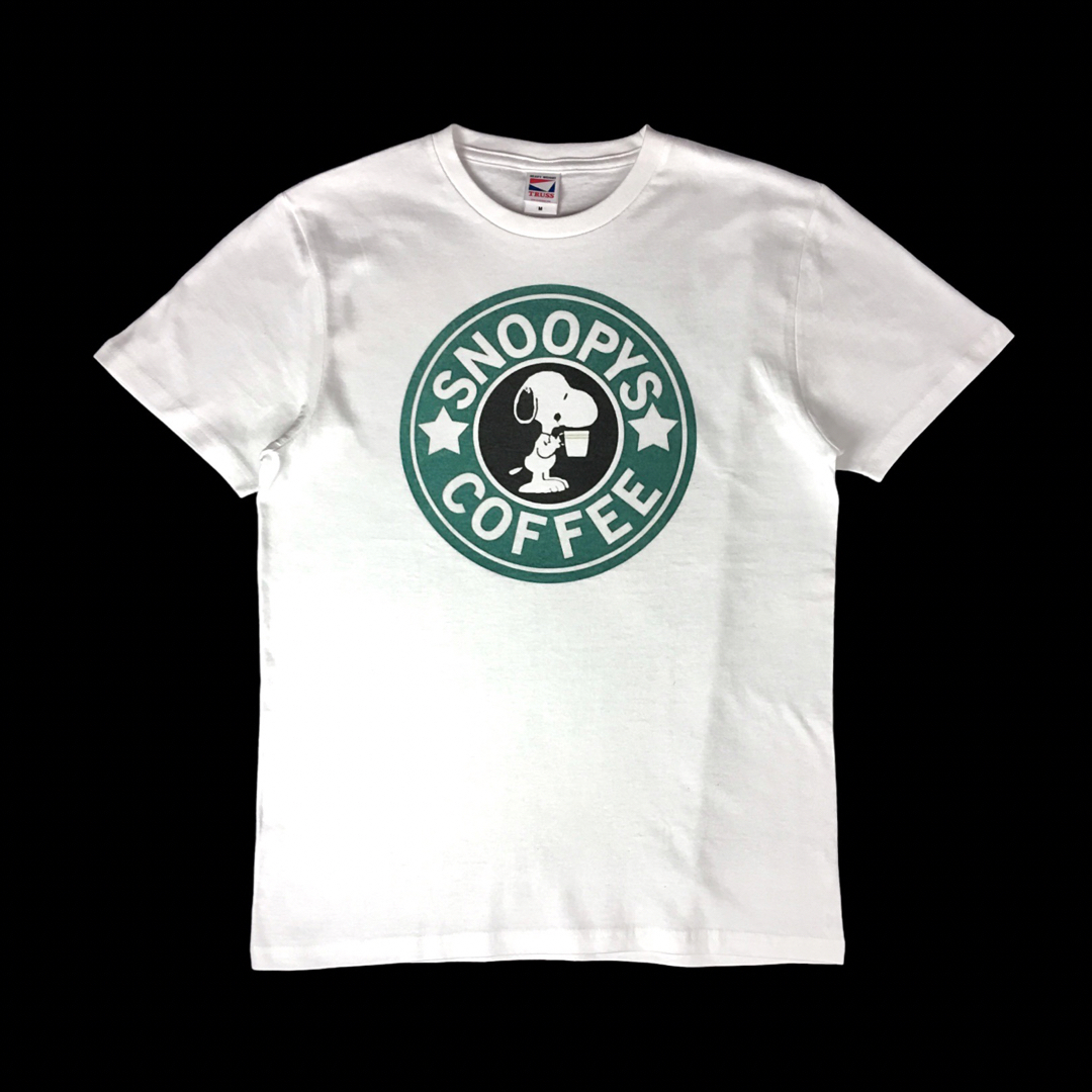 新品 スヌーピー スタバ ロゴ アメコミ マンガ ピーナッツ パロディ Tシャツ メンズのトップス(Tシャツ/カットソー(半袖/袖なし))の商品写真