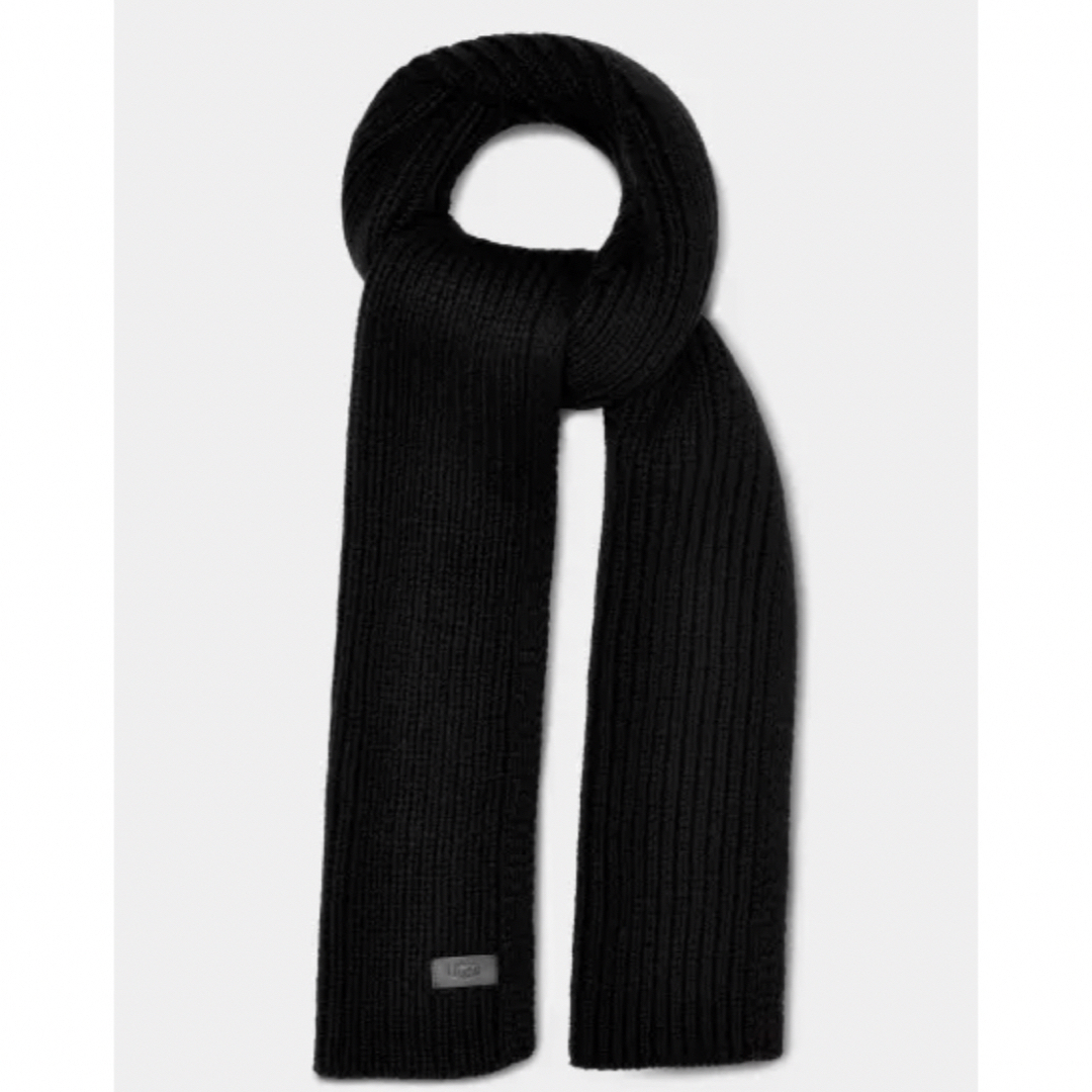 UGG(アグ)のugg アグ リブニット ストライプ スカーフ マフラー ブラック  メンズのファッション小物(マフラー)の商品写真