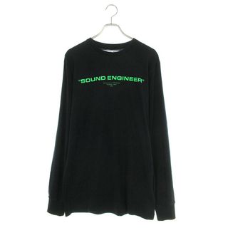 オフホワイト(OFF-WHITE)のオフホワイト  OMAB001G21JER001 サウンドエンジニアプリント長袖カットソー メンズ M(Tシャツ/カットソー(七分/長袖))