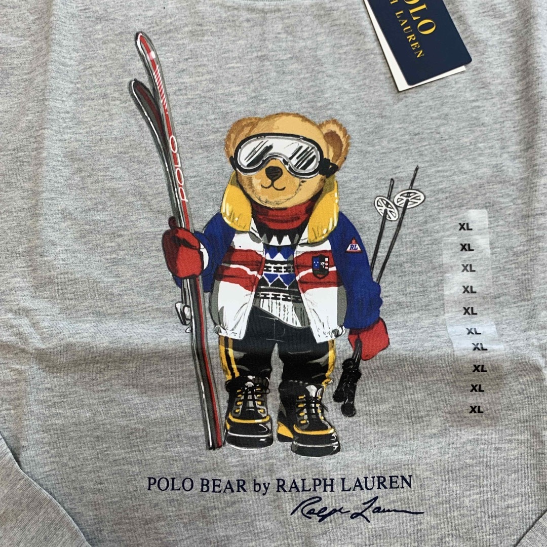 Ralph Lauren(ラルフローレン)の【新品】ラルフローレン ポロベア Tシャツ ロンT グレー スキー XL キッズ/ベビー/マタニティのキッズ服男の子用(90cm~)(Tシャツ/カットソー)の商品写真