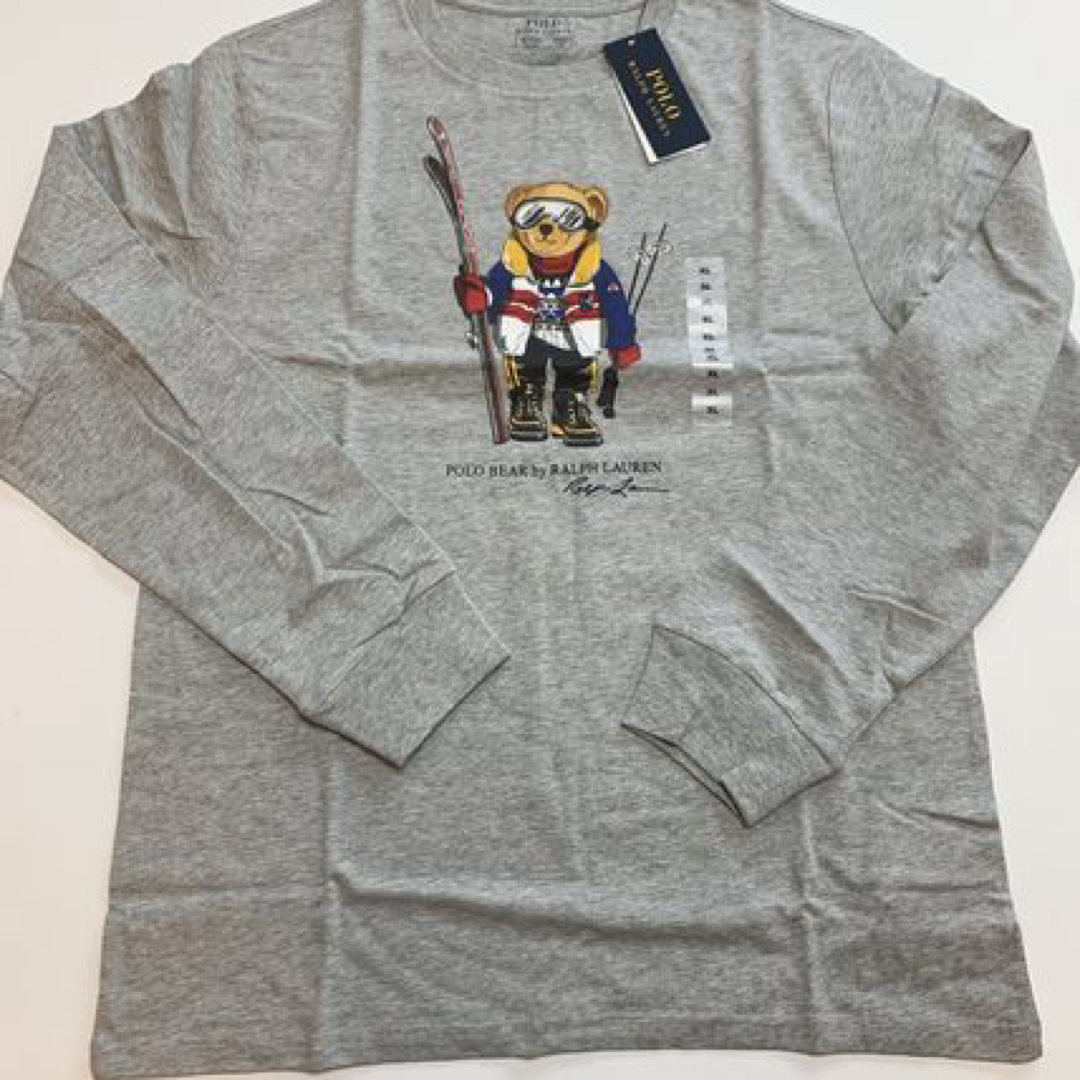 Ralph Lauren(ラルフローレン)の【新品】ラルフローレン ポロベア Tシャツ ロンT グレー スキー XL キッズ/ベビー/マタニティのキッズ服男の子用(90cm~)(Tシャツ/カットソー)の商品写真