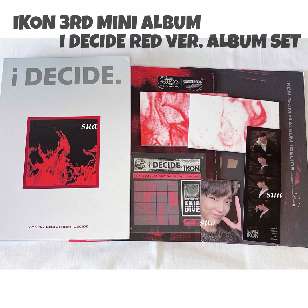 iKON(アイコン)のiKON i DECIDE Red ver. アルバム BOBBY トレカ付き  エンタメ/ホビーのCD(K-POP/アジア)の商品写真