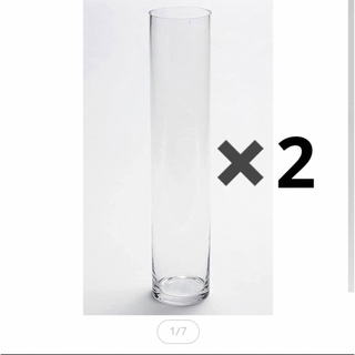 ガラス花瓶 高さ50cm 直径10cm グラス　花瓶　結婚式　ウェルカムスペース(花瓶)