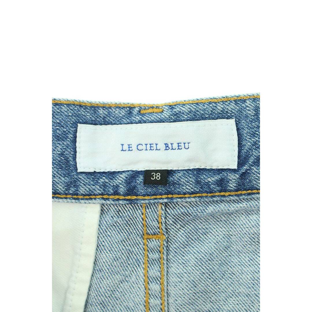 LE CIEL BLEU(ルシェルブルー)のルシェルブルー  24S68306 Tailored Peg Jeans タック入りデニムパンツ レディース 38 レディースのパンツ(デニム/ジーンズ)の商品写真