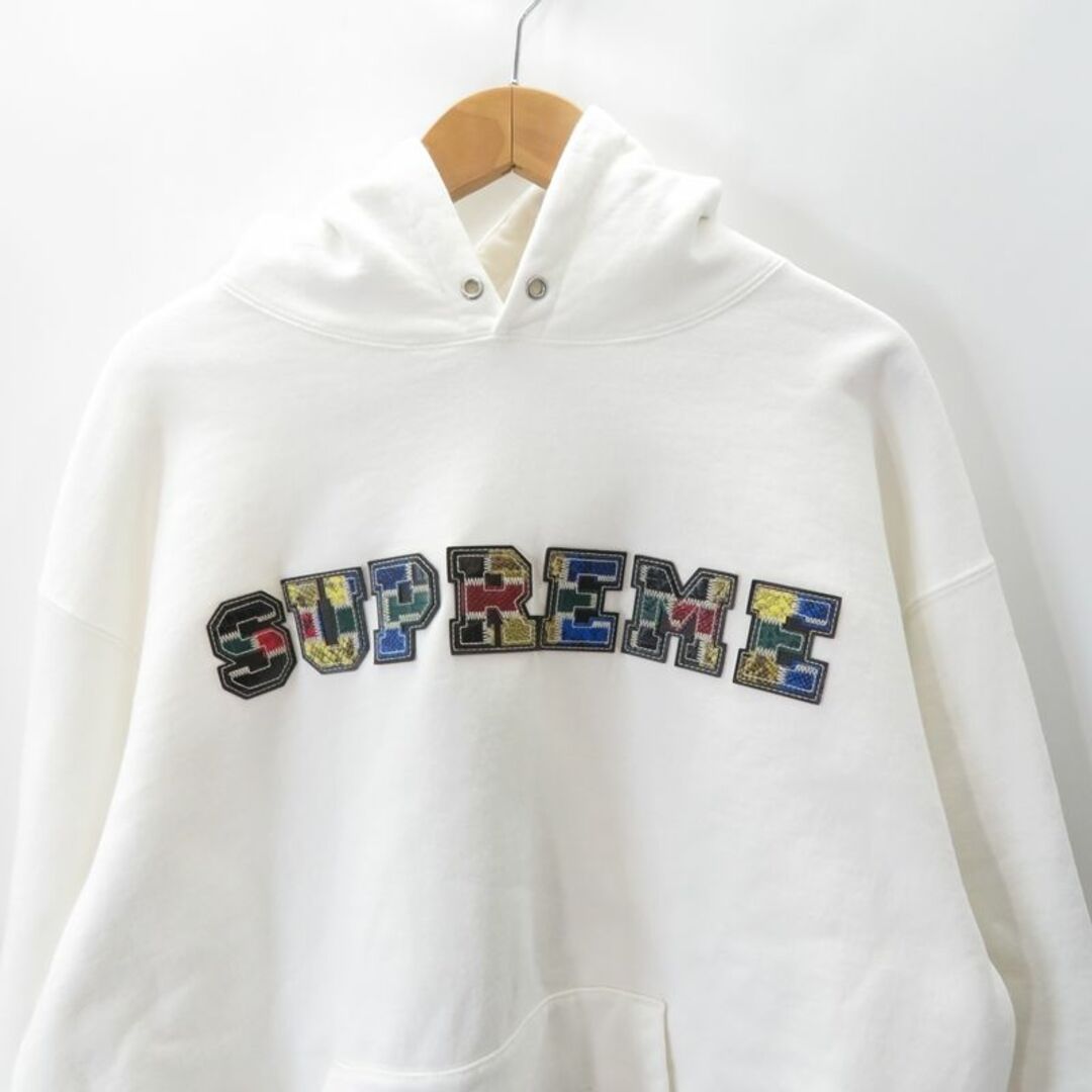 Supreme 23aw Collegiate Patchwork Leather Hooded Sweatshirt