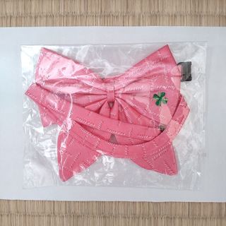 クローバー刺繍付　ピンクリボンネクタイ(ネクタイ)