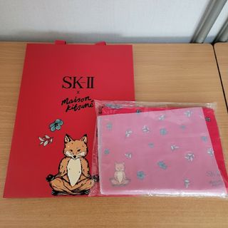 エスケーツー(SK-II)のSK-II&メゾンキツネ　コラボ　ポーチ&ペーパーバック　新品　未使用　未開封(ポーチ)