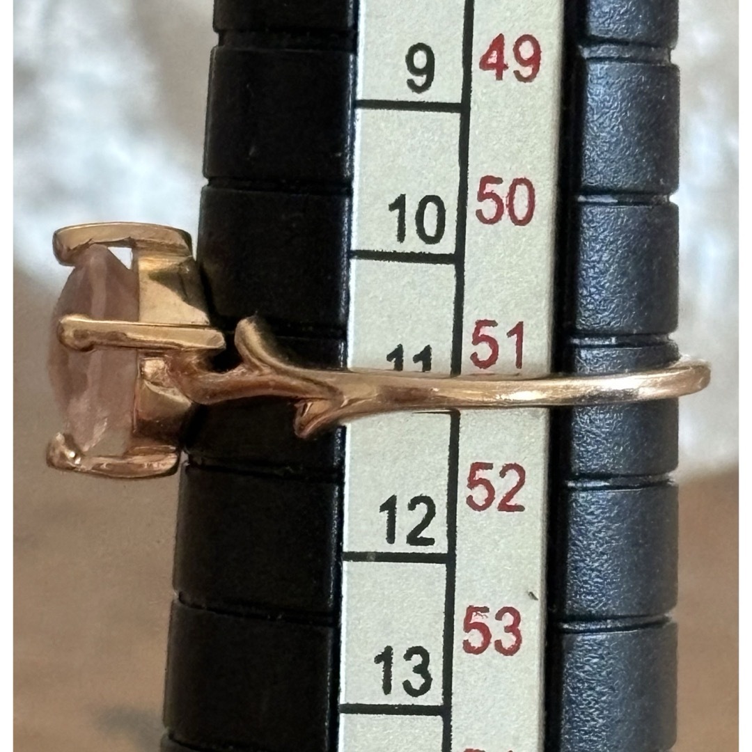 SV925 ピンクゴールド ローズクォーツリング レディースのアクセサリー(リング(指輪))の商品写真
