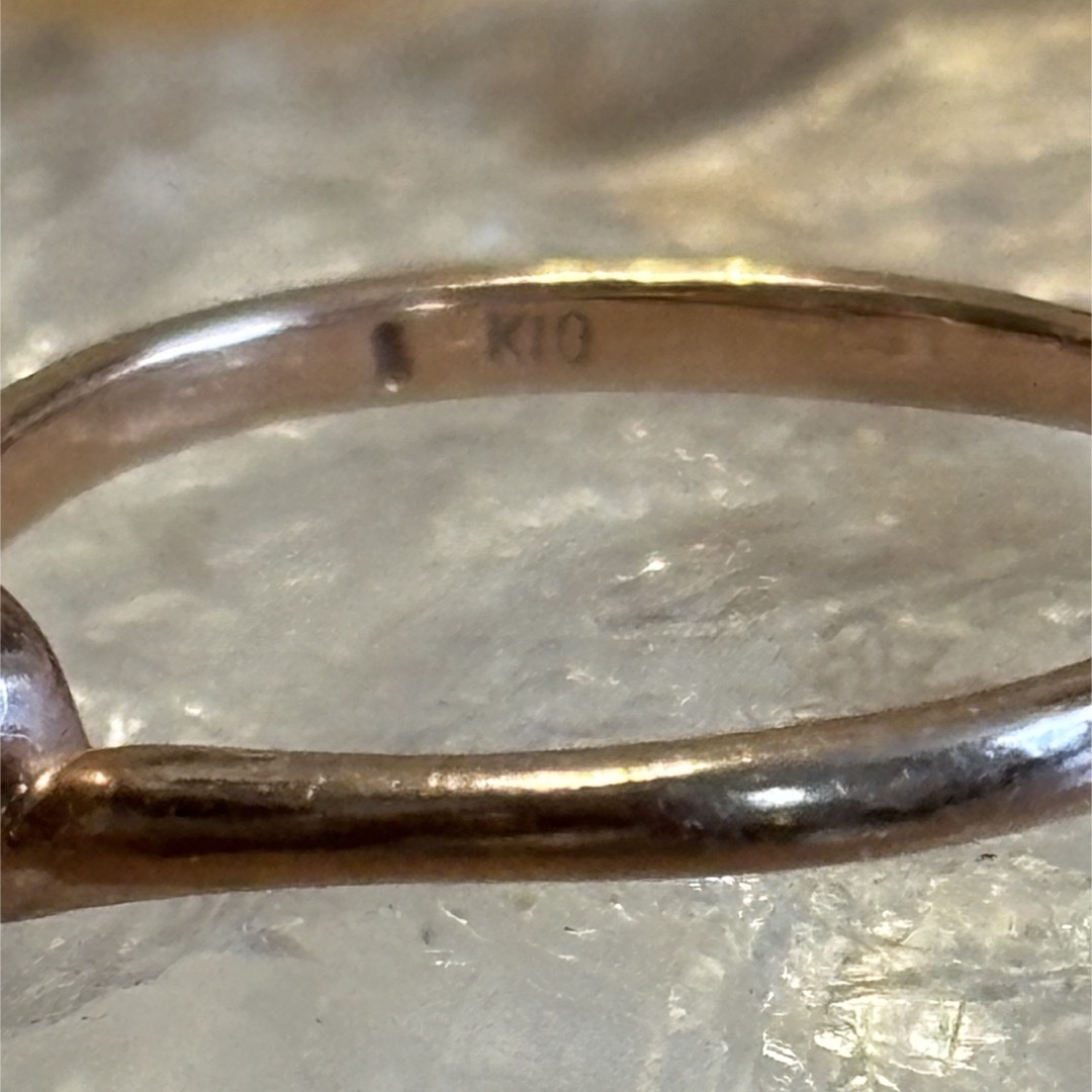 K10 ハートリング ピンクマルチカラー レディースのアクセサリー(リング(指輪))の商品写真